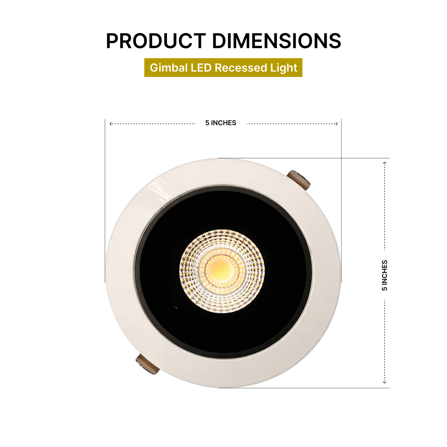 20-Pack 24W 5-Inch LED Gimbal Recessed Light - Adjustable Beam, 2000 Lumens, 5CCT (Black )