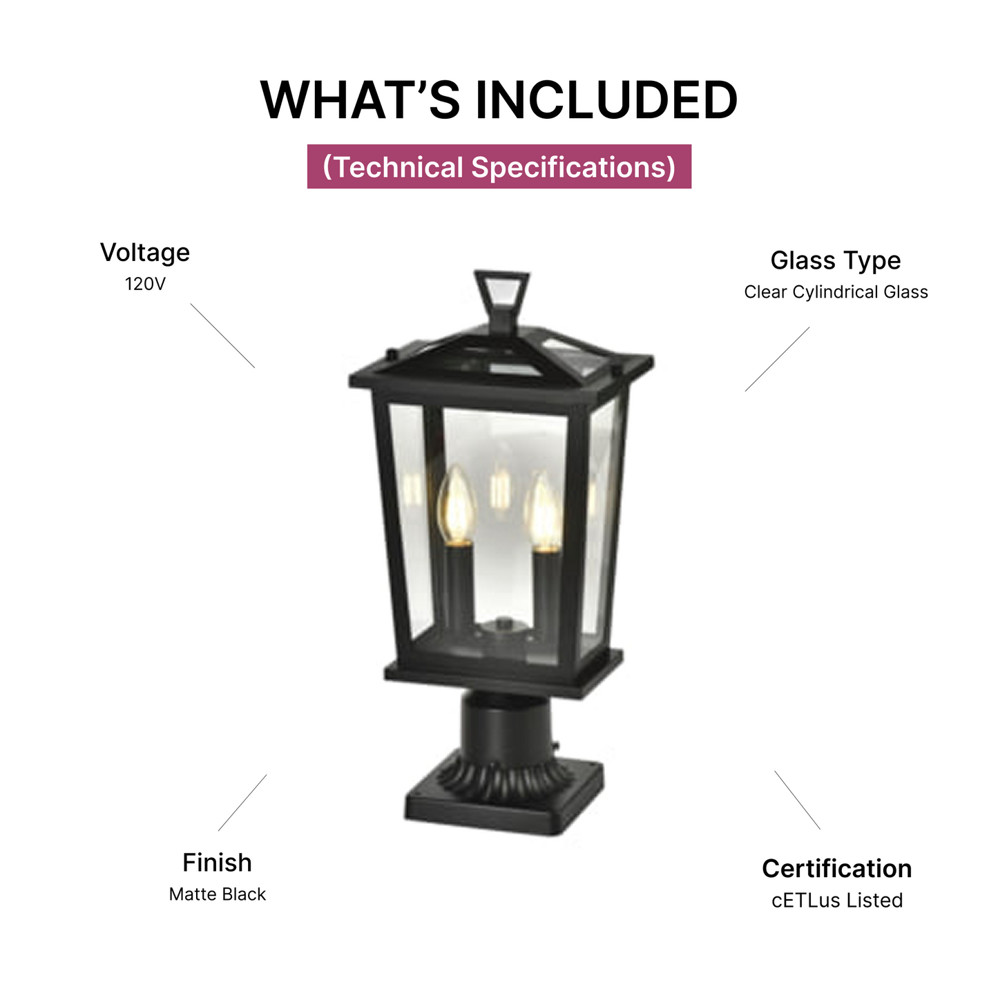 Paris Outdoor Lighting Collection | Traditional Chateau Style | Matte Black
Technical Specifications