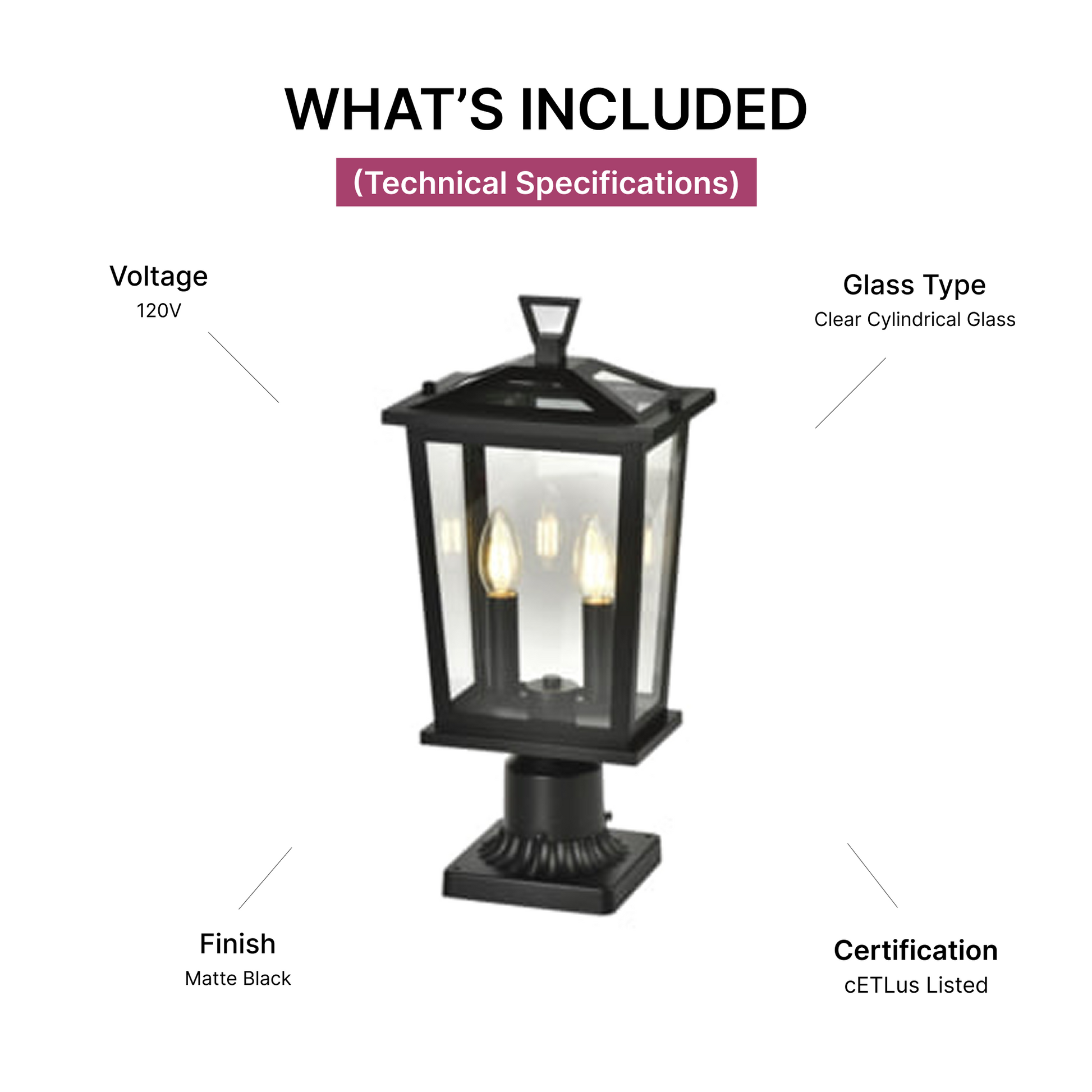Paris Outdoor Lighting Collection | Traditional Chateau Style | Matte Black
Technical Specifications