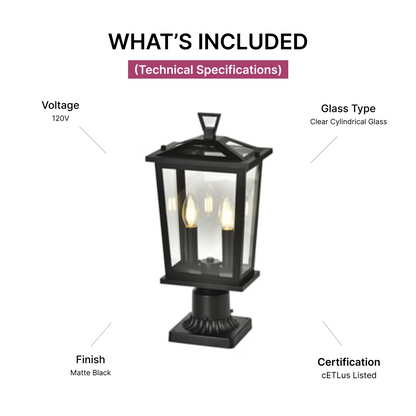 Paris Outdoor Lighting Collection | Traditional Chateau Style | Matte Black
Technical Specifications