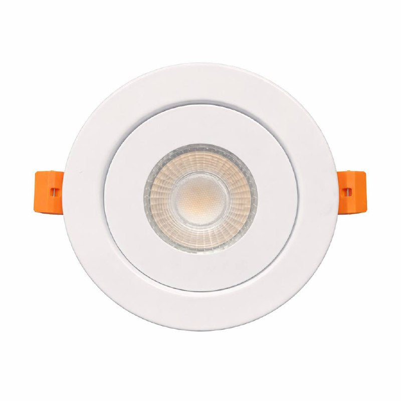 24-Pack 9W 4-Inch Round Gimbal LED Light - 360° Adjustable, 3CCT Selectable, IC Rated (White)