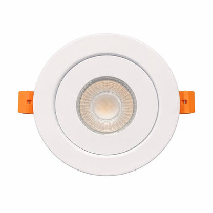 24-Pack 9W 4-Inch Round Gimbal LED Light - 360° Adjustable, 3CCT Selectable, IC Rated (White)