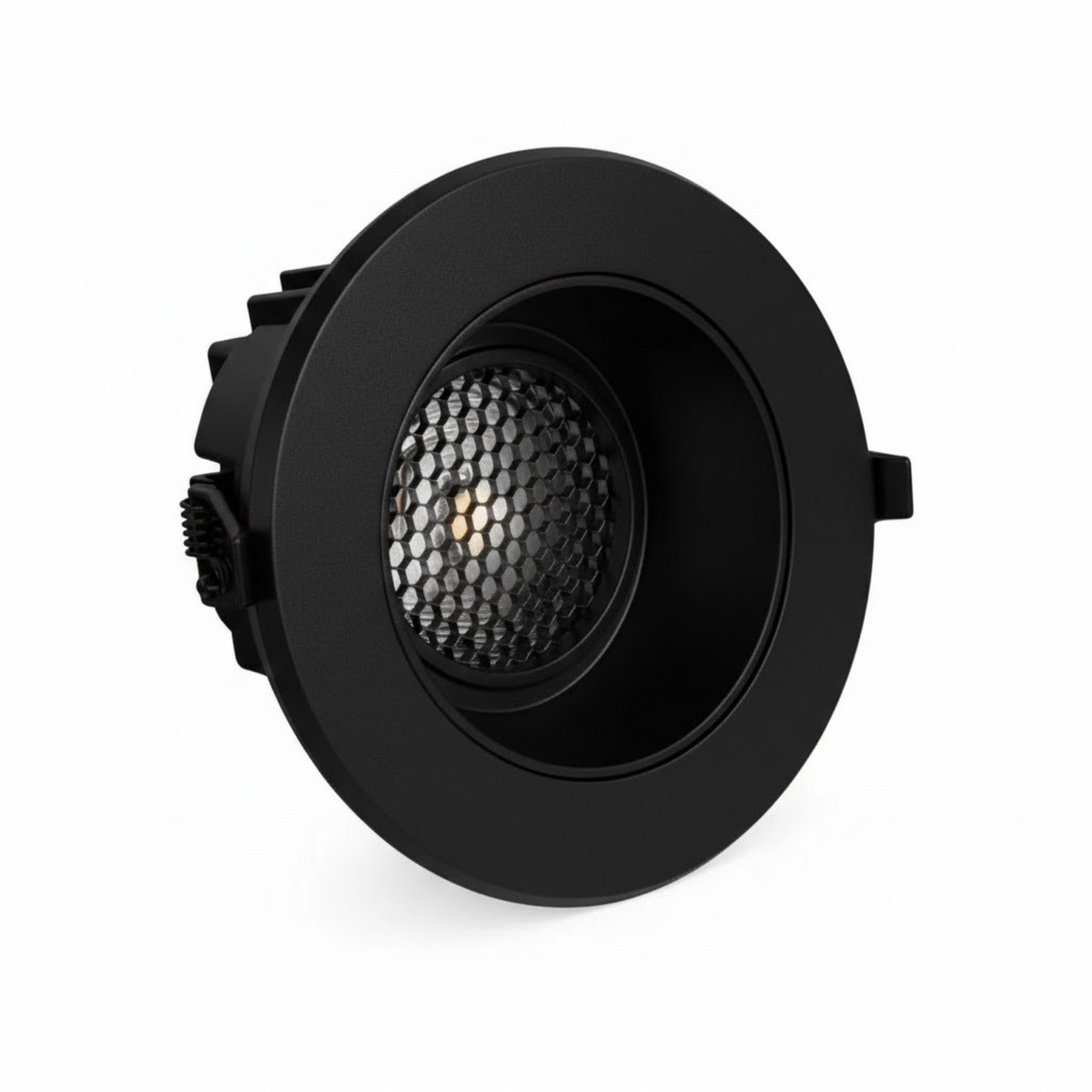Black recessed ceiling light on a white background | Selix Kala