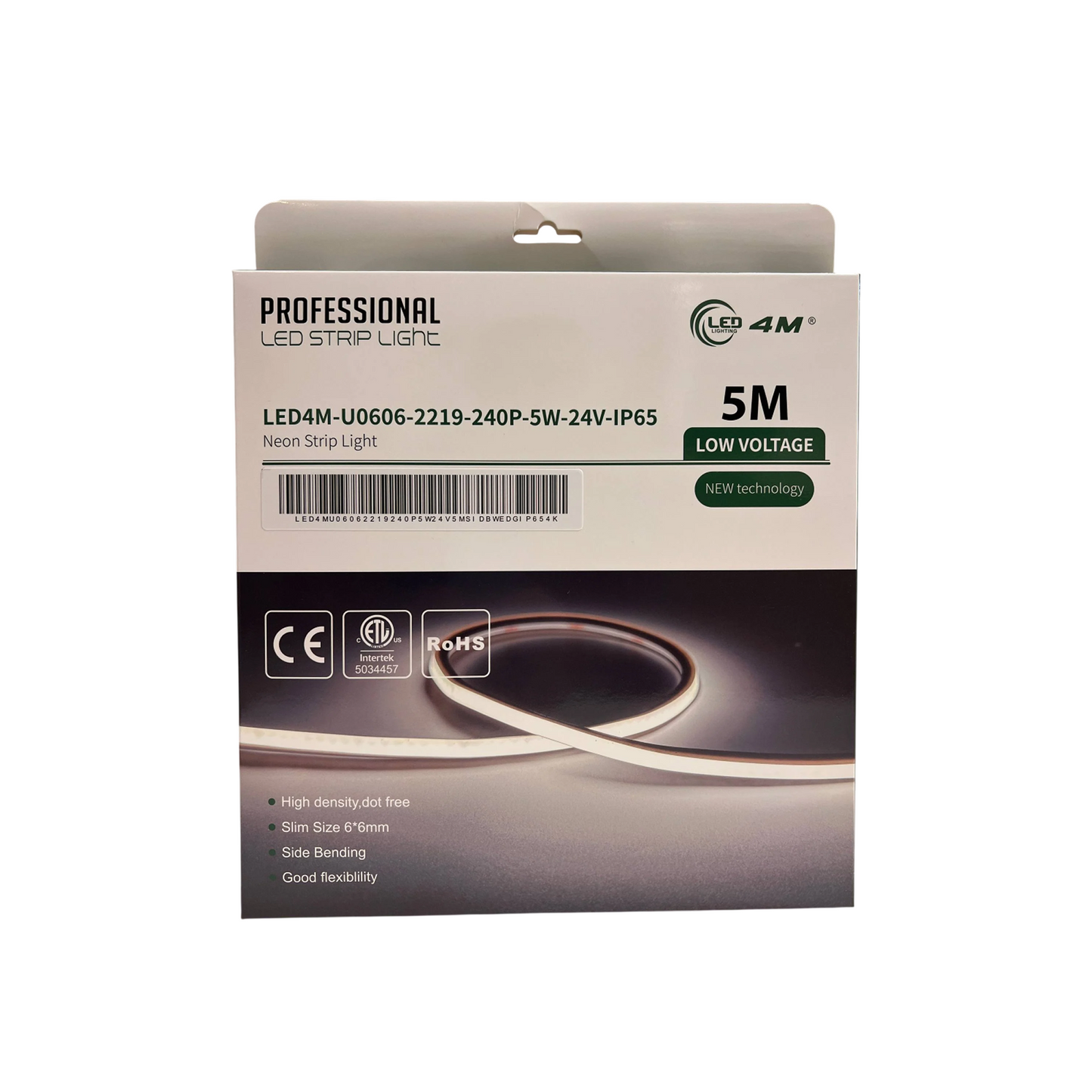 Package of LED strip light with specifications