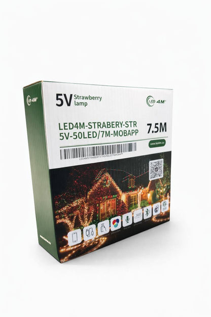 Smart Strawberry LED String Light 7m - 50 LEDs App Control (Multicolor)