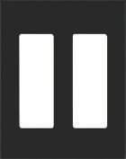 Screwless Wall Plate (Decorator Style) | Matte Finish
 Two white rectangular buttons  | Selix kala