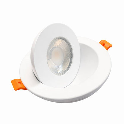 24-Pack 9W 4-Inch Round Gimbal LED Light - 360° Adjustable, 3CCT Selectable, IC Rated (White)