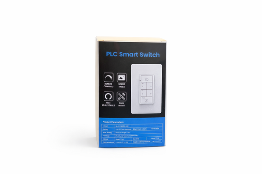 PLC Smart Touch Wall Switch - Dimmer & CCT Control, 90-277V (White)