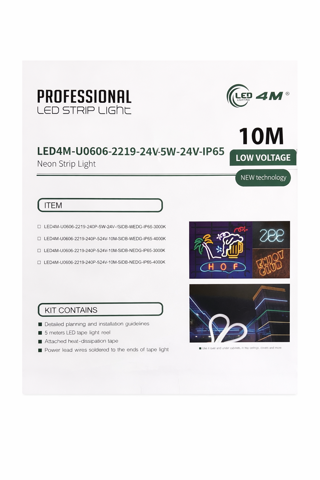 LED Neon Strip Light Slim 6x6mm | 24V IP65 | Dot-Free & Side Bend | Embedded (With Lip)