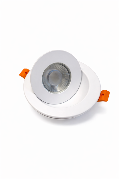 24-Pack 9W 4-Inch Round Gimbal LED Light - 360° Adjustable, 3CCT Selectable, IC Rated (White)