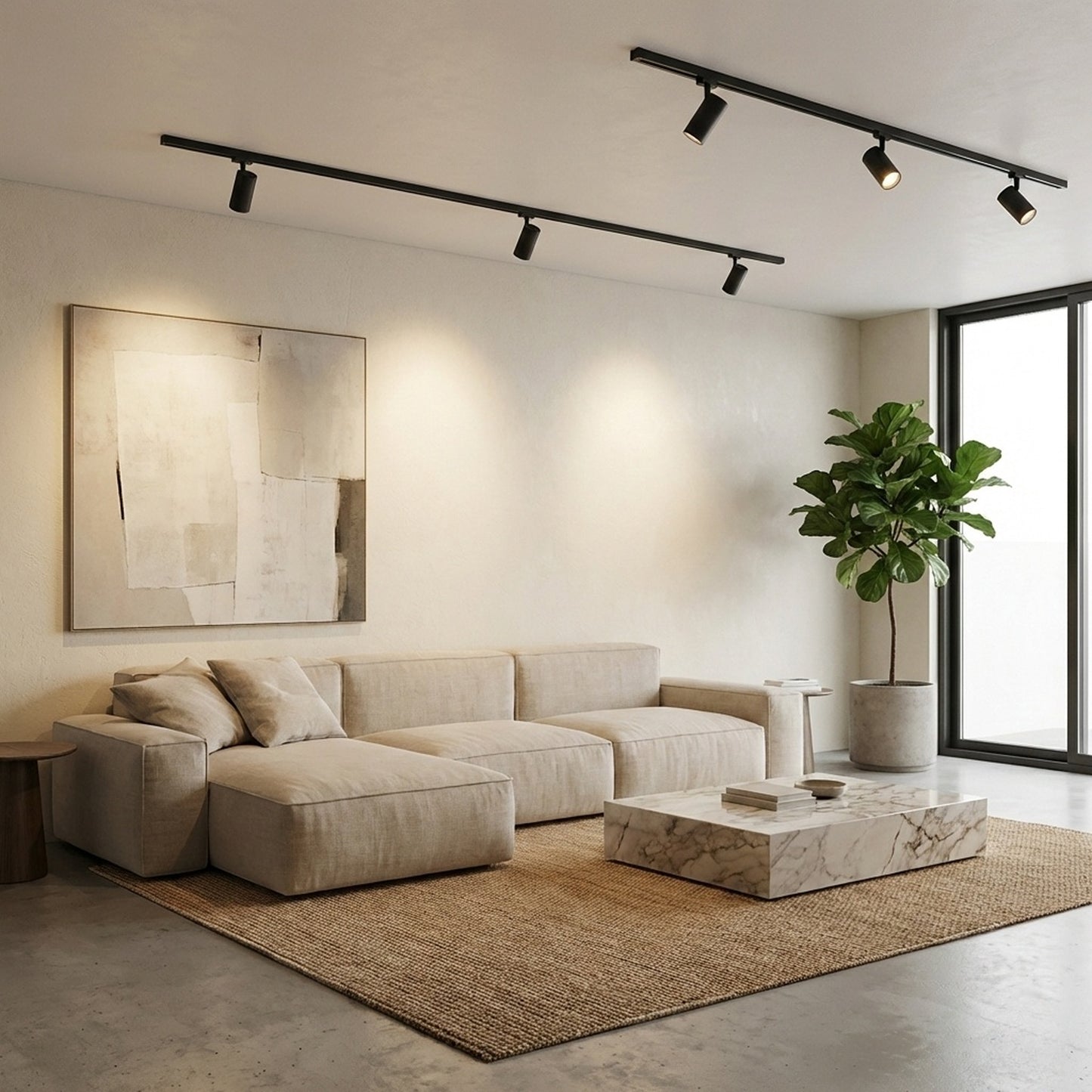 24W LED Track Light Head - Zoomable Beam (Black)