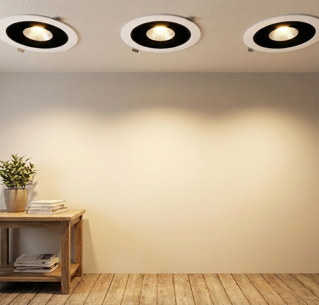 20-Pack 24W 5-Inch LED Gimbal Recessed Light - Adjustable Beam, 2000 Lumens, 5CCT (Black )