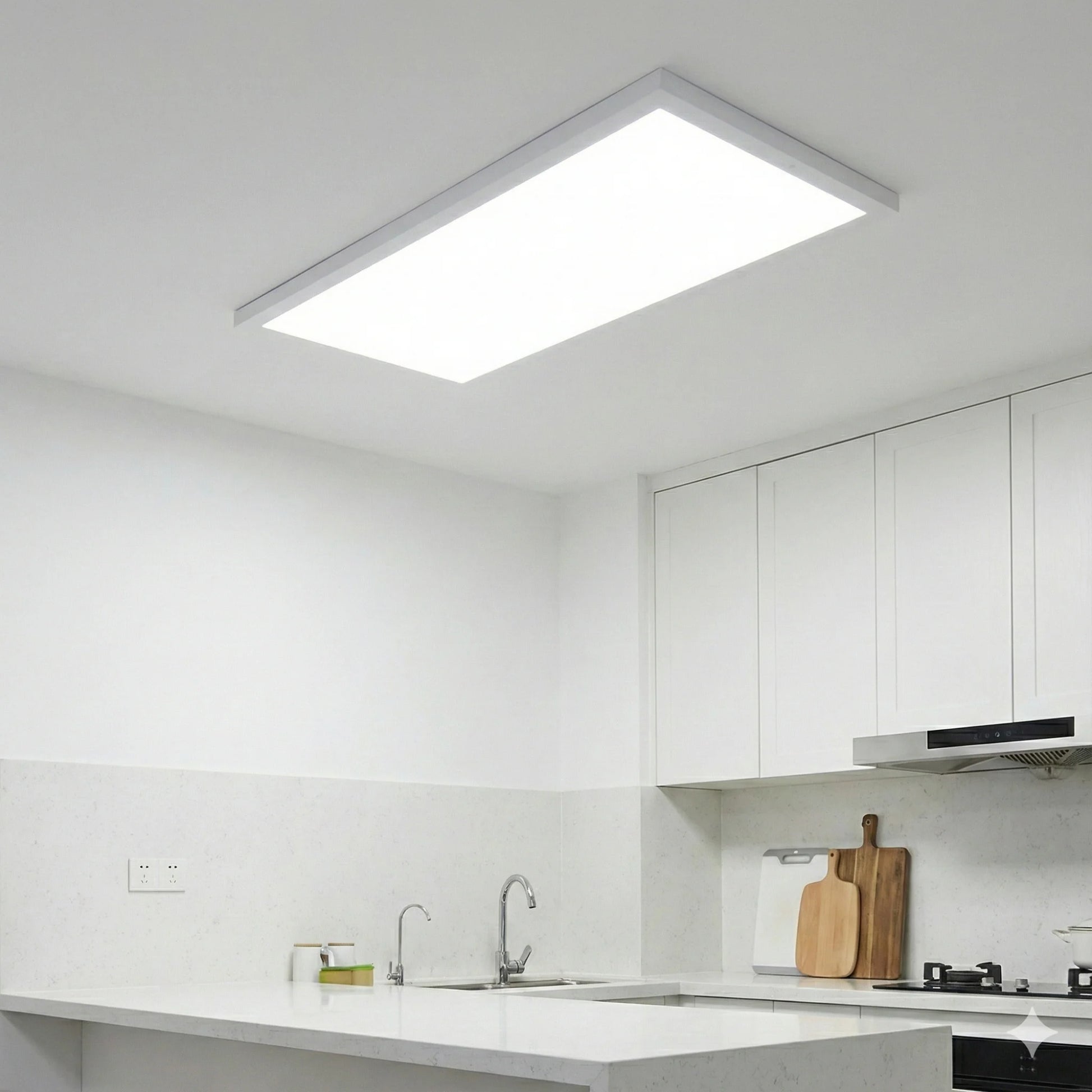 Modern kitchen with a ceiling light fixture | Selix Kala