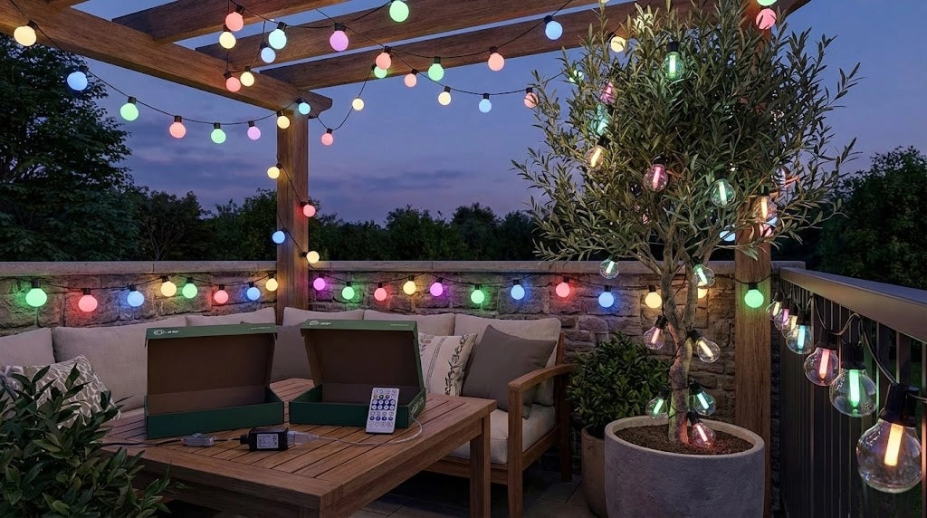 Smart G50 LED Globe String Light - 9M (30ft), 20 Bulbs, App & Remote Control, USB Powered