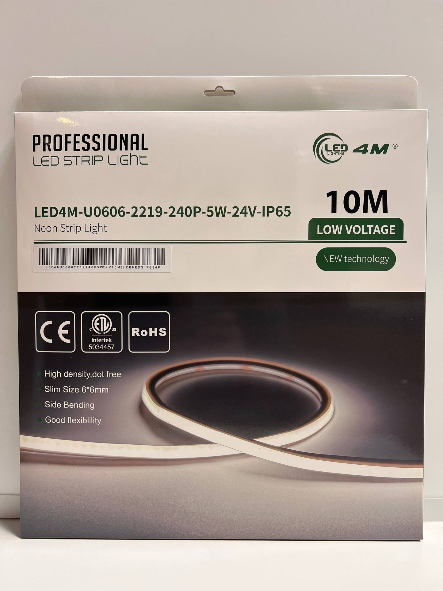 Package of LED strip light with specifications