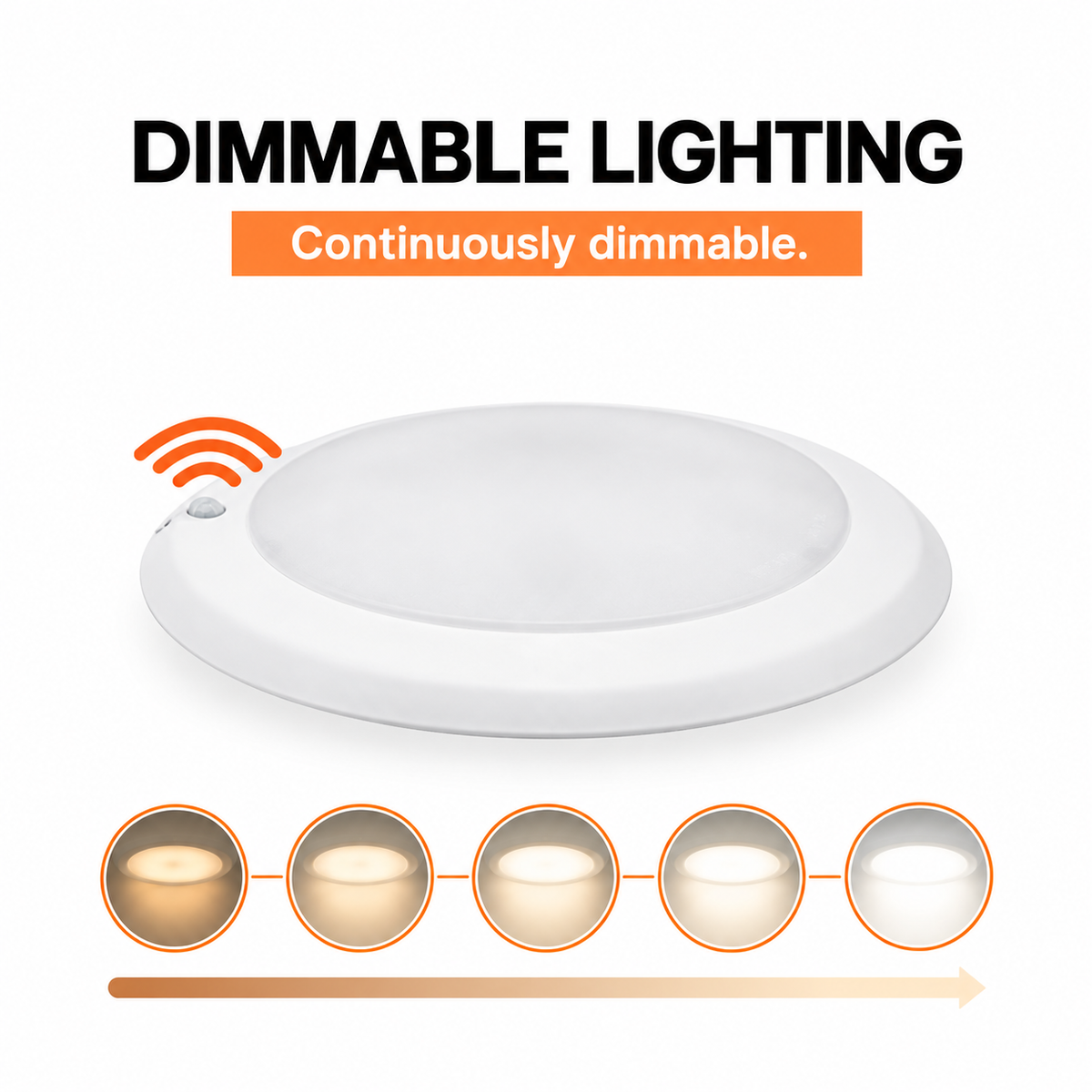 6-inch 15W LED disk downlight: Downlight dimming capability