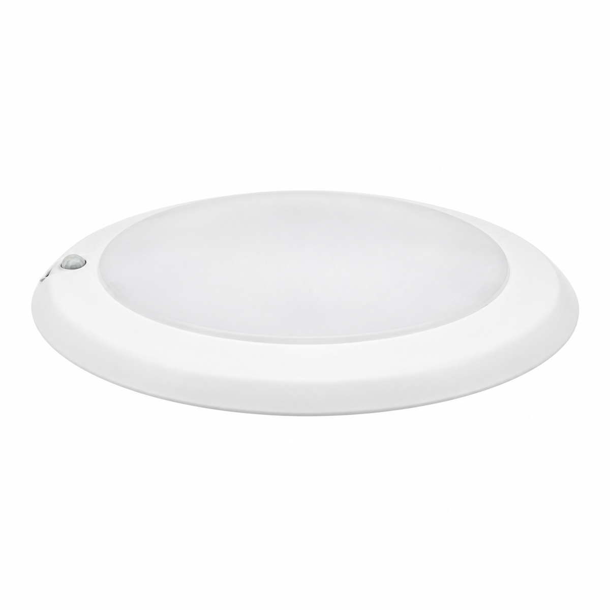 6-inch 15W LED disk downlight: White motion-sensor LED downlight on a white background