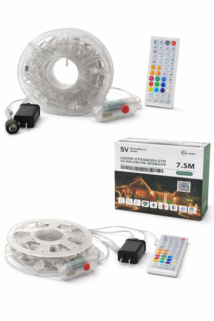 Smart Strawberry LED String Light 7m - 50 LEDs App Control (Multicolor)