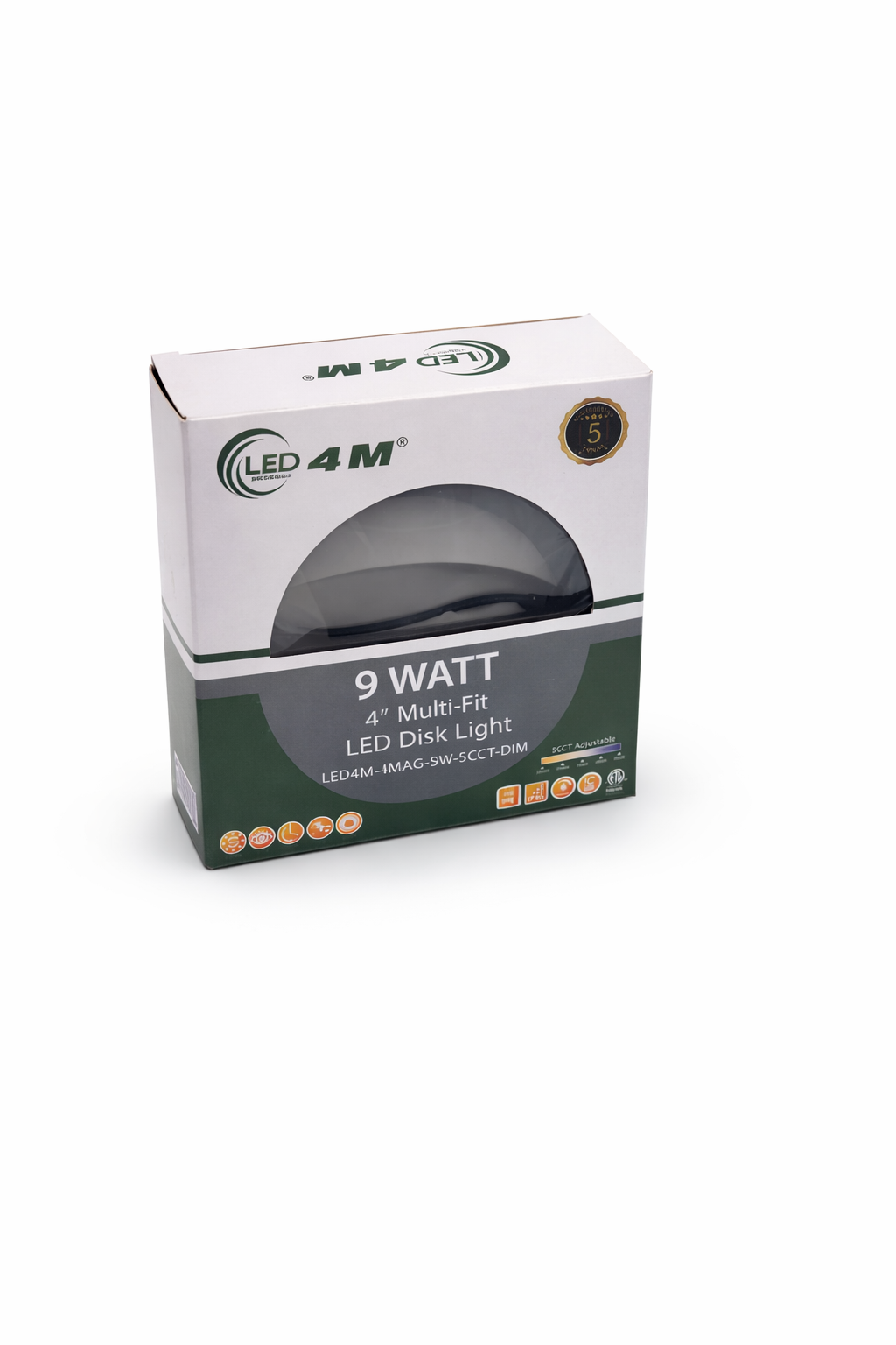 20-Pack 4-inch Multi-Fit LED Disk Light - 9W 5-CCT Selectable (Black)