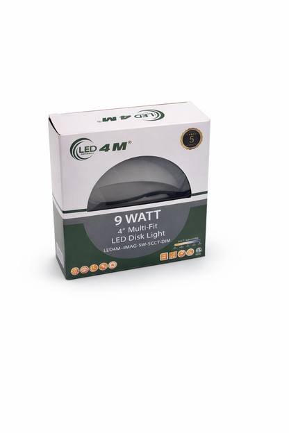 20-Pack 4-inch Multi-Fit LED Disk Light - 9W 5-CCT Selectable (Black)
