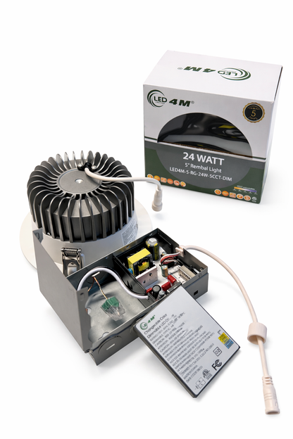 20-Pack 5-inch Gimbal LED Recessed Light - 24W 5-CCT Selectable (White)