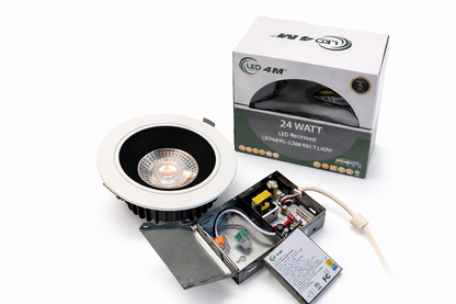 20-Pack 24W 5-Inch LED Gimbal Recessed Light - Adjustable Beam, 2000 Lumens, 5CCT (Black )