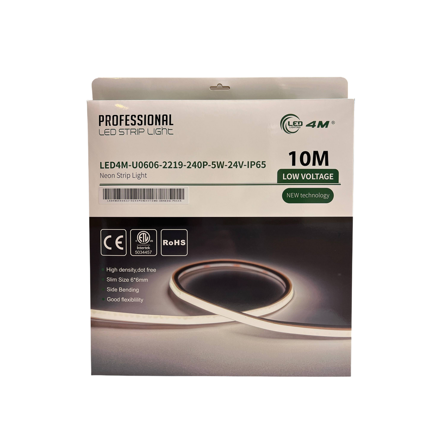 LED strip light packaging with specifications